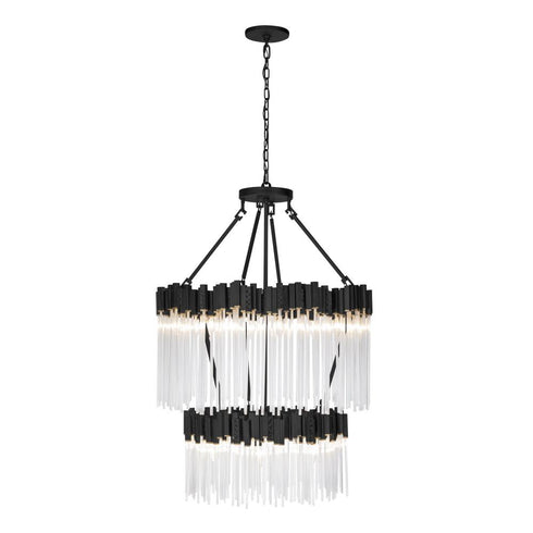 Varaluz Matrix 14 Light 2 Tier Chandelier Matte Model: 309C14MBFG