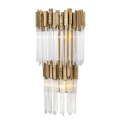 Varaluz Matrix 2 Light 2 Tier Sconce Havana Gold Model: 309W02LHG