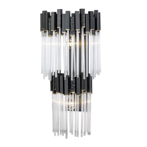 Varaluz Matrix 2 Light 2 Tier Sconce Matte Blac Model: 309W02LMBFG