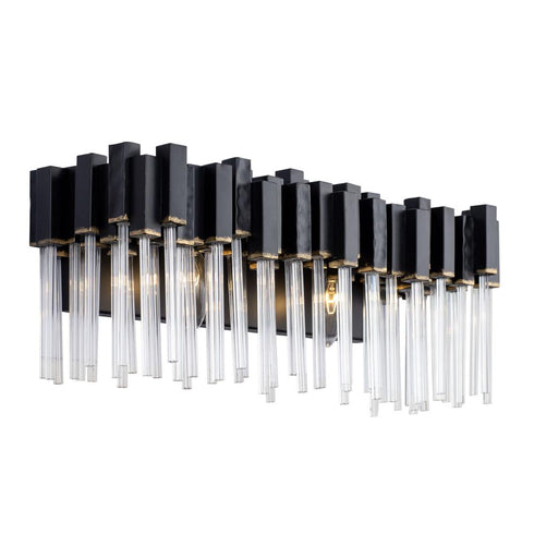 Varaluz Matrix 2 Light Bath Matte Blac French Gold Model: 309B02MBFG