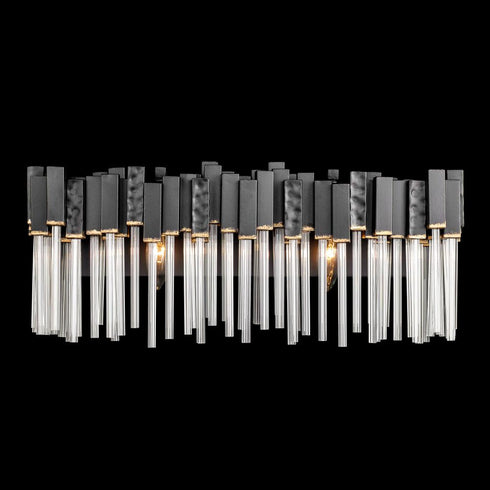 Varaluz Matrix 2 Light Bath Matte Blac French Gold Model: 309B02MBFG