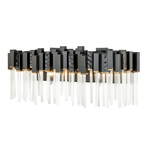Varaluz Matrix 2 Light Bath Matte Blac French Gold Model: 309B02MBFG
