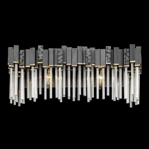 Varaluz Matrix 2 Light Bath Matte Blac French Gold Model: 309B02MBFG