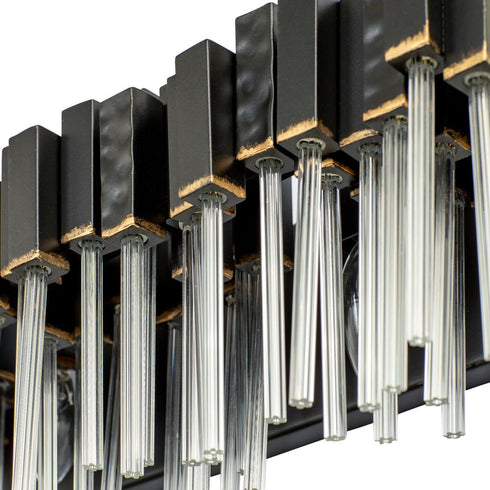 Varaluz Matrix 2 Light Bath Matte Blac French Gold Model: 309B02MBFG