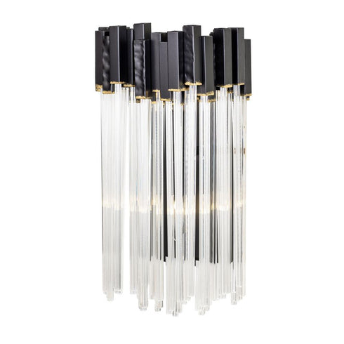 Varaluz Matrix 2 Light Sconce Matte Blac French Model: 309W02MBFG