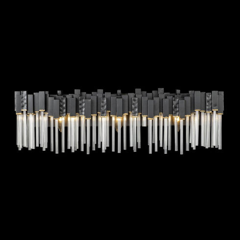Varaluz Matrix 3 Light Bath Matte Blac French Gold Model: 309B03MBFG