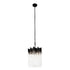 Varaluz Matrix 3 Light Pendant Matte Blac French Model: 309P03MBFG