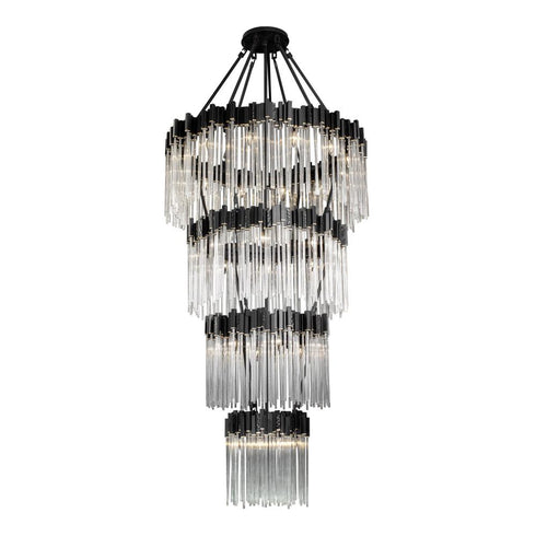 Varaluz Matrix 30 Light 4 Tier Chandelier Matte Model: 309C30MBFG