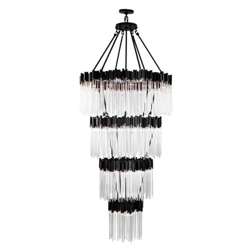Varaluz Matrix 30 Light 4 Tier Chandelier Matte Model: 309C30MBFG