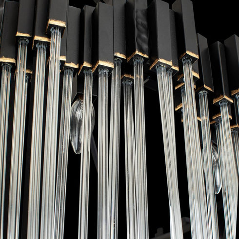 Varaluz Matrix 30 Light 4 Tier Chandelier Matte Model: 309C30MBFG