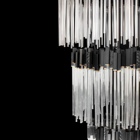 Varaluz Matrix 30 Light 4 Tier Chandelier Matte Model: 309C30MBFG