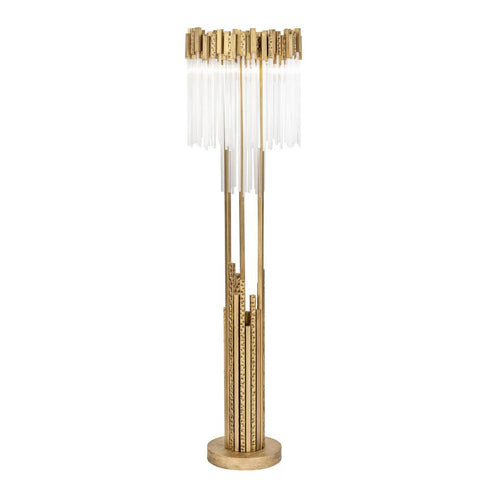 Varaluz Matrix 6 Light Floor Lamp Havana Gold Model: 309L06HG