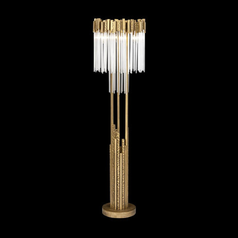 Varaluz Matrix 6 Light Floor Lamp Havana Gold Model: 309L06HG