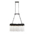Varaluz Matrix 6 Light Linear Pendant Matte Blac Model: 309N06MBFG
