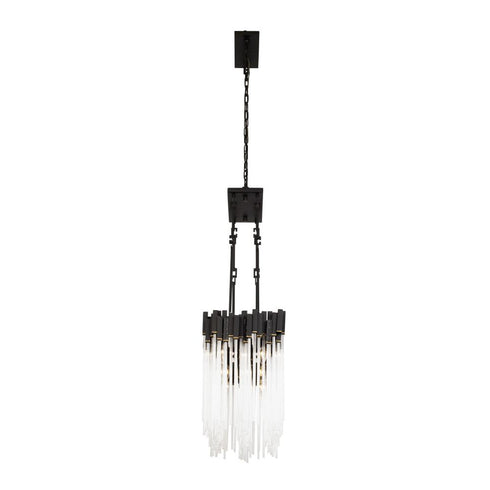 Varaluz Matrix 6 Light Linear Pendant Matte Blac Model: 309N06MBFG