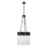 Varaluz Matrix 6 Light Pendant Matte Blac French Model: 309P06MBFG