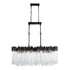 Varaluz Matrix 8 Light Linear Pendant Matte Blac Model: 309N08MBFG