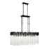 Varaluz Matrix 8 Light Linear Pendant Matte Blac Model: 309N08MBFG