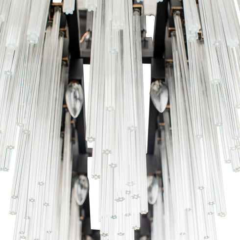 Varaluz Matrix 8 Light Linear Pendant Matte Blac Model: 309N08MBFG