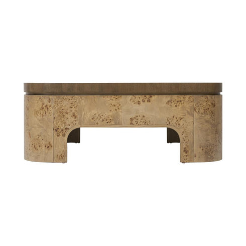 Varaluz McKinney Coffee Table Mushroom Oa Mappa Burl in Mushroom Oak/Mappa Burl Finish Model: 514TA44A