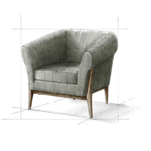Varaluz Melrose Accent Chair Harvest Oa Green in Harvest Oak/Green Finish Model: 515CH32B