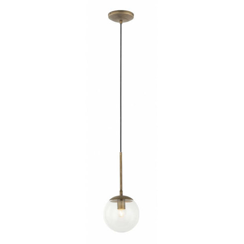 Varaluz Mid-Century Mid Century 1 Light Mini Pendant in Antique Brass Model: 612740