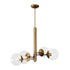 Varaluz Mid-Century Mid Century 4 Light Chandelier in Antique Brass Finish Model: 612700