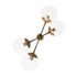 Varaluz Mid-Century Mid Century 4 Light Chandelier in Antique Brass Finish Model: 612700