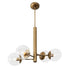 Varaluz Mid-Century Mid Century 4 Light Chandelier in Antique Brass Finish Model: 612700