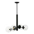 Varaluz Mid-Century Mid Century 4 Light Chandelier in Black Model: 373C04BL
