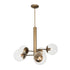 Varaluz Mid-Century Mid Century 5 Light Chandelier in Antique Brass Finish Model: 612710