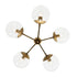 Varaluz Mid-Century Mid Century 5 Light Chandelier in Antique Brass Finish Model: 612710