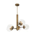 Varaluz Mid-Century Mid Century 5 Light Chandelier in Antique Brass Finish Model: 612710