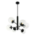 Varaluz Mid-Century Mid Century 6 Light Chandelier in Black Model: 373C06BL
