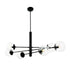 Varaluz Mid-Century Mid Century 6 Light Linear Pendant in Black Model: 373N06BL