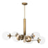 Varaluz Mid-Century Mid Century 8 Light Chandelier in Antique Brass Finish Model: 612730