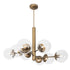 Varaluz Mid-Century Mid Century 8 Light Chandelier in Antique Brass Finish Model: 612730