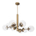 Varaluz Mid-Century Mid Century 8 Light Chandelier in Antique Brass Finish Model: 612730