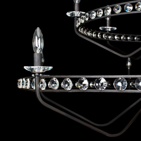 Varaluz Monroe 15 Light 3 Tier Chandelier Carbon Model: 363C15CB