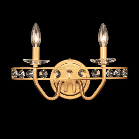 Varaluz Monroe 2 Light Crystal Bath Antique Gold Model: 363B02AG