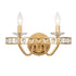 Varaluz Monroe 2 Light Crystal Bath Antique Gold Model: 363B02AG