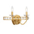 Varaluz Monroe 2 Light Crystal Bath Antique Gold Model: 363B02AG
