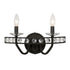 Varaluz Monroe 2 Light Crystal Bath Carbon Model: 363B02CB
