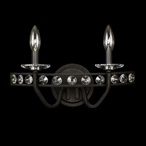 Varaluz Monroe 2 Light Crystal Bath Carbon Model: 363B02CB