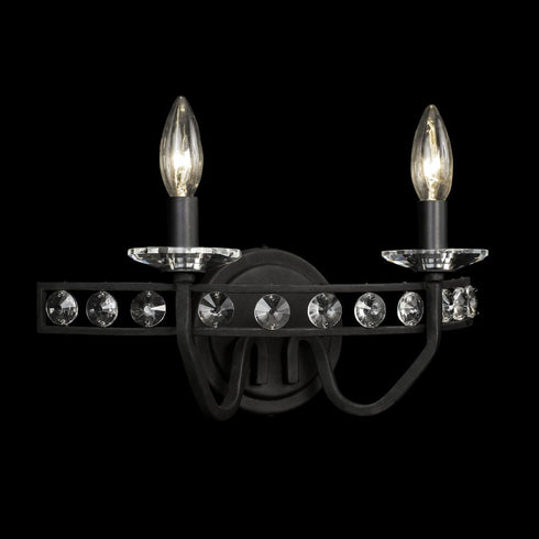 Varaluz Monroe 2 Light Crystal Bath Carbon Model: 363B02CB