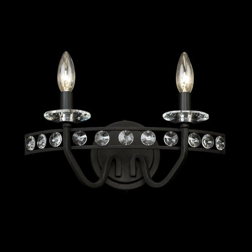 Varaluz Monroe 2 Light Crystal Bath Carbon Model: 363B02CB