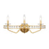 Varaluz Monroe 3 Light Crystal Bath Antique Gold Model: 363B03AG