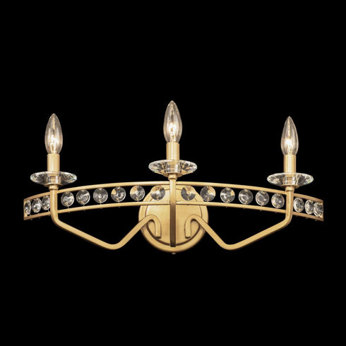 Varaluz Monroe 3 Light Crystal Bath Antique Gold Model: 363B03AG