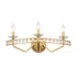 Varaluz Monroe 3 Light Crystal Bath Antique Gold Model: 363B03AG