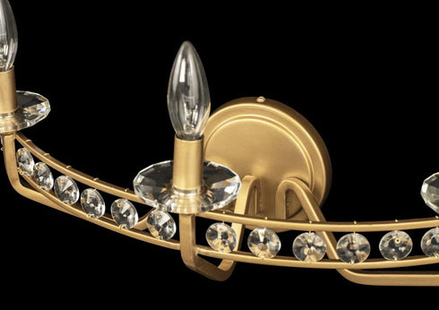 Varaluz Monroe 3 Light Crystal Bath Antique Gold Model: 363B03AG